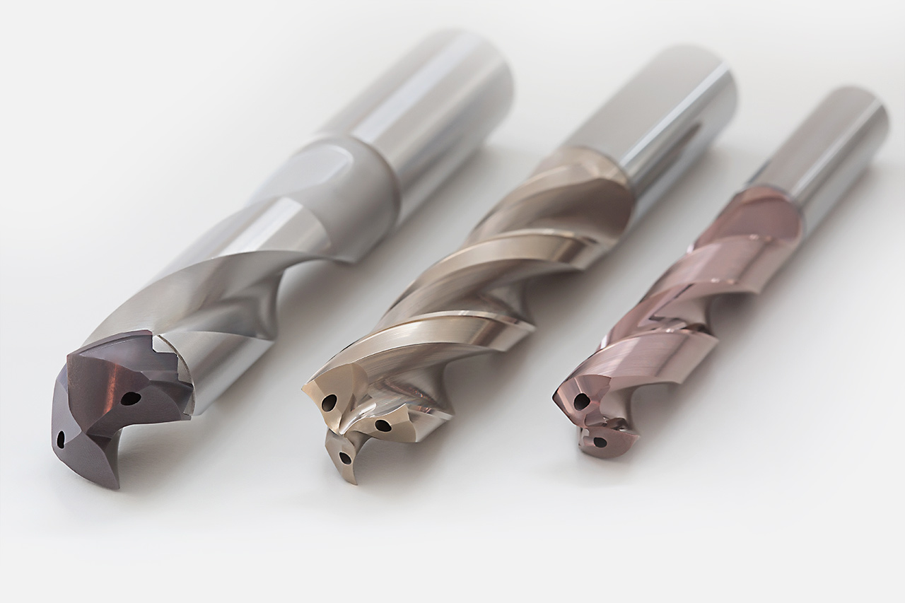 Three solid carbide drills from MAPAL