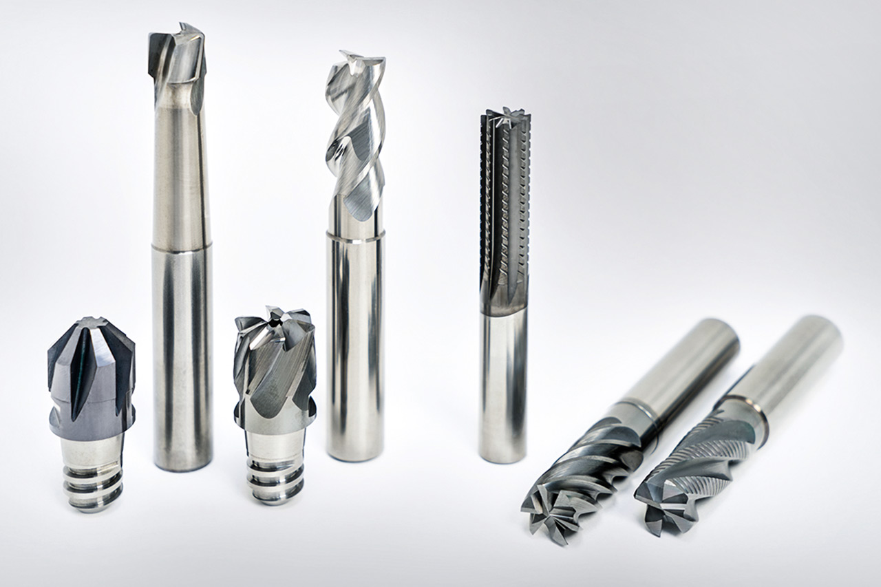A selection of end milling cutters with fixed cutting edges from MAPAL.