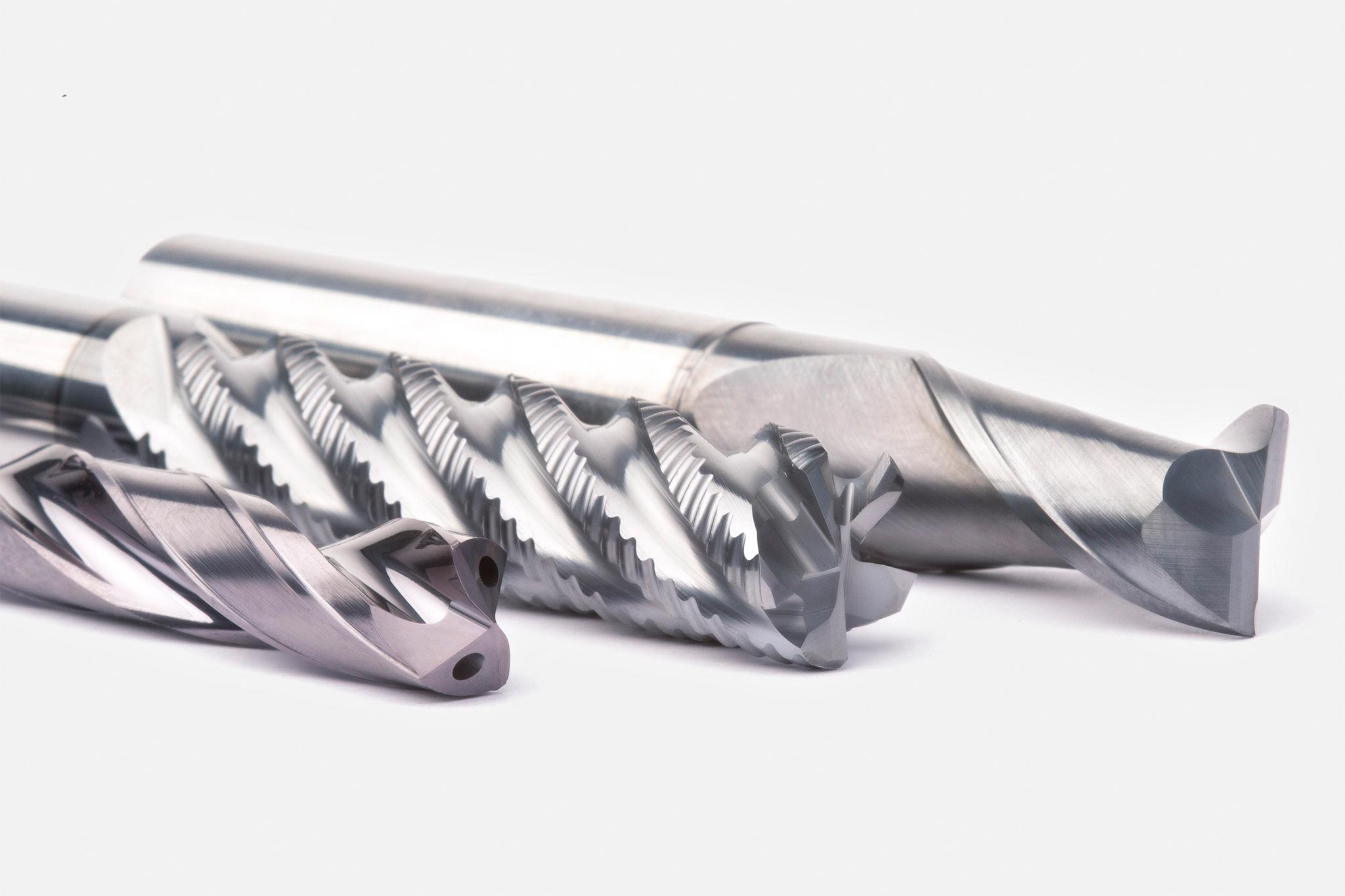 MEGA-Speed-Drill-Steel, OptiMill-Uni-Wave and OptiMill-Uni-HPC-Plus lying