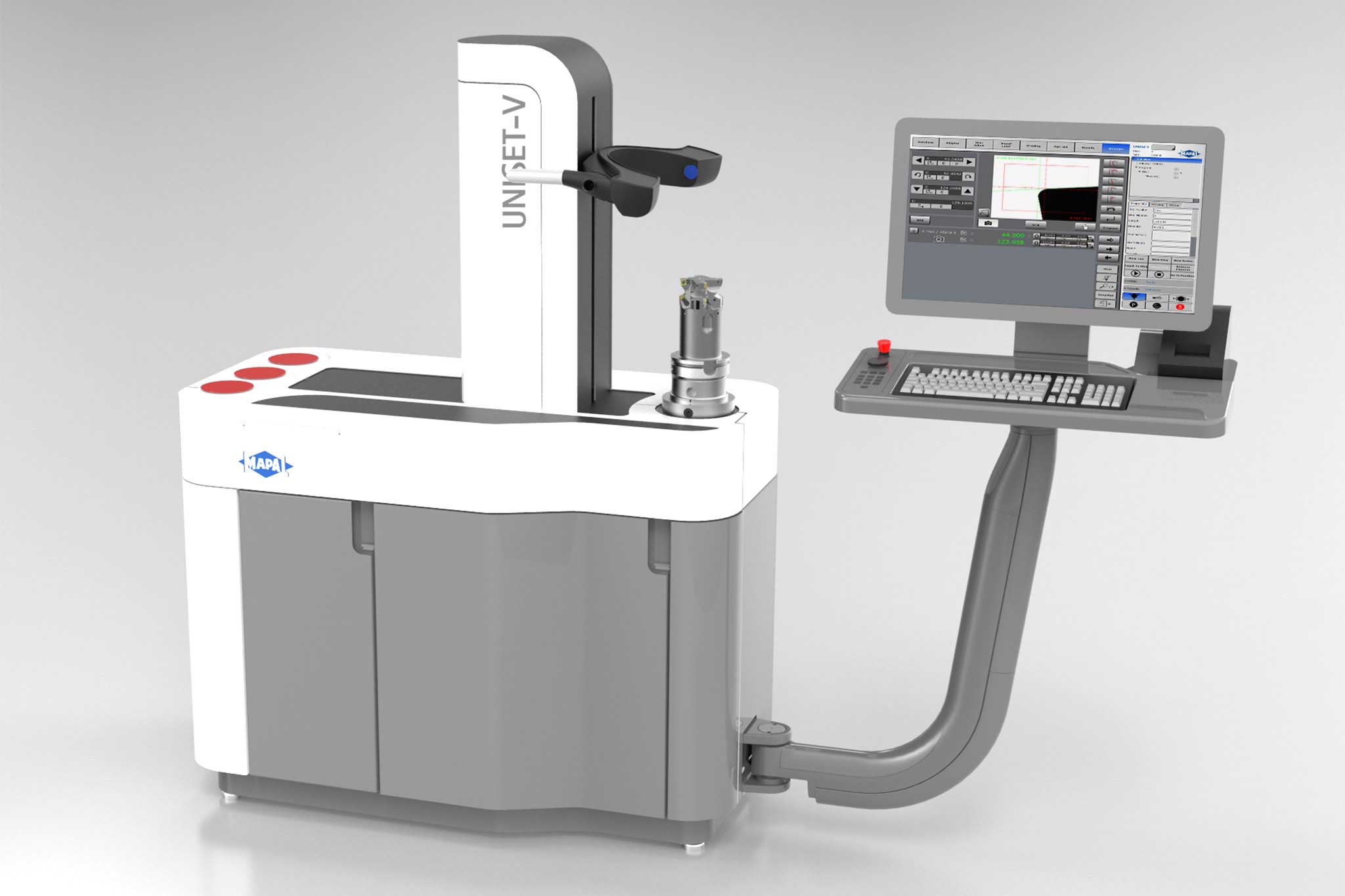 The modular, optical setting device UNISET-V from MAPAL. The modular, optical setting device UNISET-V from MAPAL.