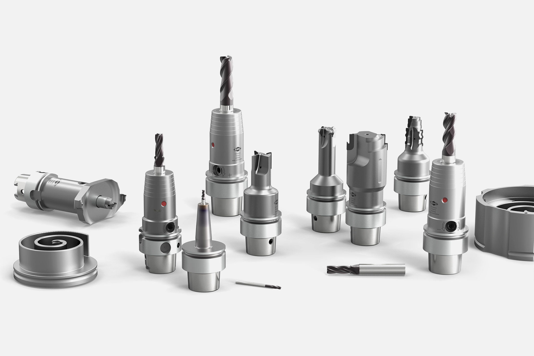 The complete range from MAPAL for machining scroll compressors.