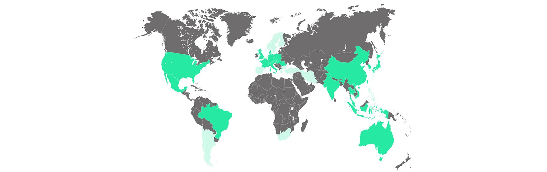 The countries with MAPAL subsidiaries and sales representatives are marked in colour on the world map.