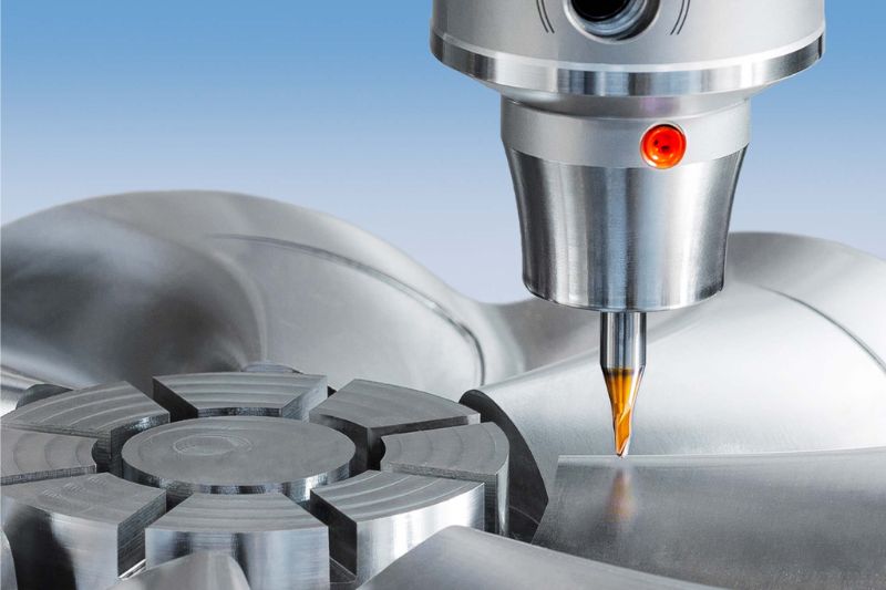 The picture shows a machining operation from die and mould making.