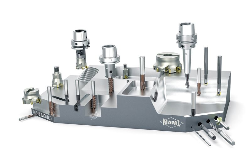 The picture shows the MAPAL tool range for mould making