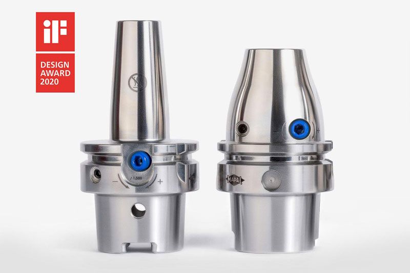 From left to right you can see the Hydro DReaM Chuck 4.5˚ and the Hydro Mill Chuck.