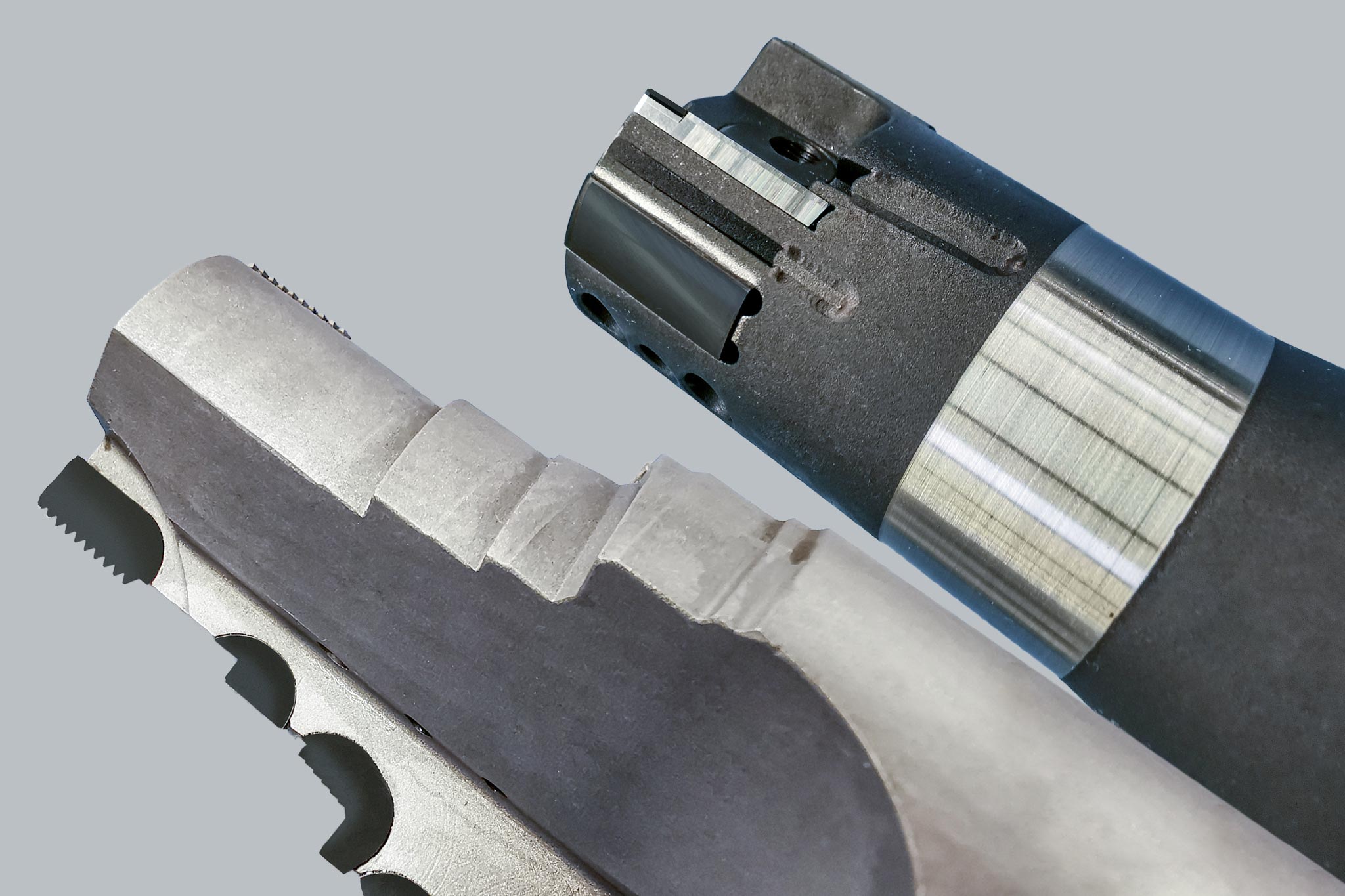 Two precision tools from MAPAL that are used for machining at Hirschmann.