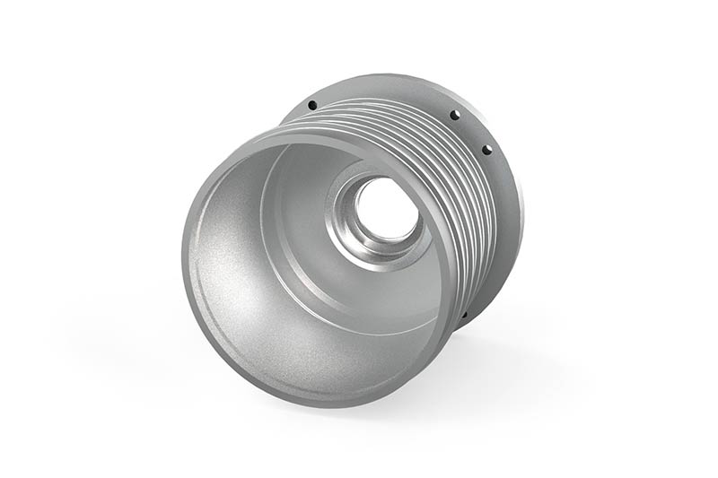 Topfförmiges Elektromotorengehäuse in CAD Darstellung