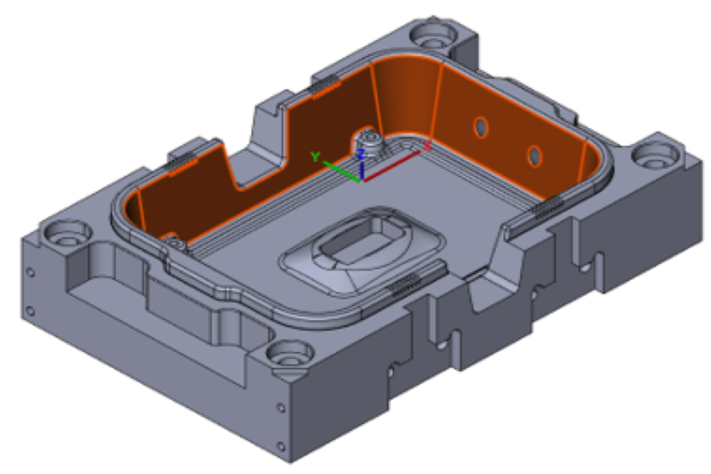 3D model of a workpiece from the die and mould making.