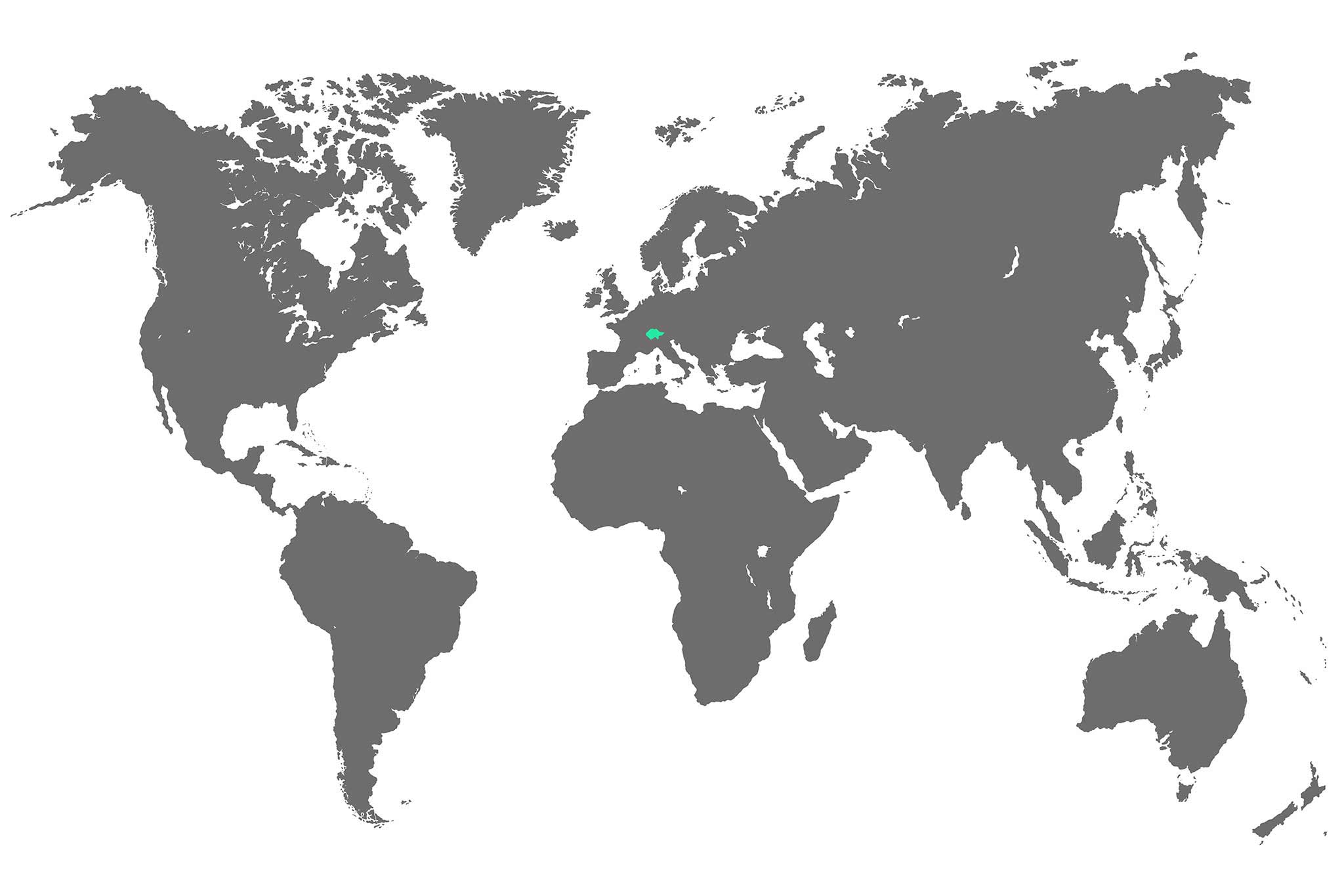 Switzerland is highlighted on the world map.