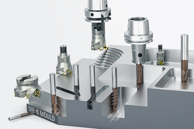 Overview of all MAPAL tool solutions for die and mould making in one workpiece.