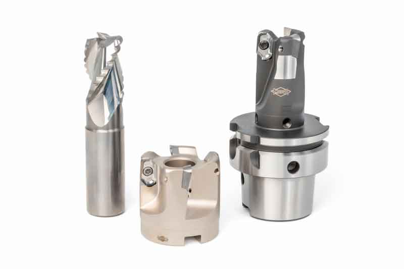 The picture shows the new aluminium high-volume milling cutters that were first presented at EMO 2023.