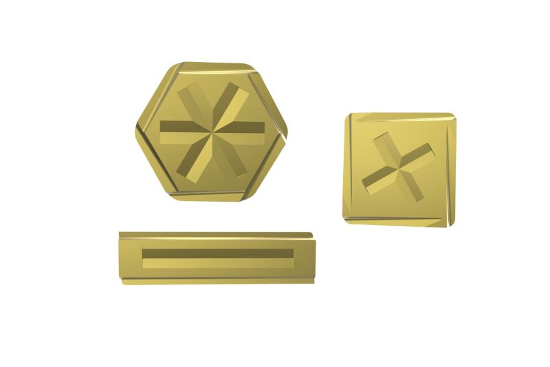 The image shows the various cutting insert geometries.