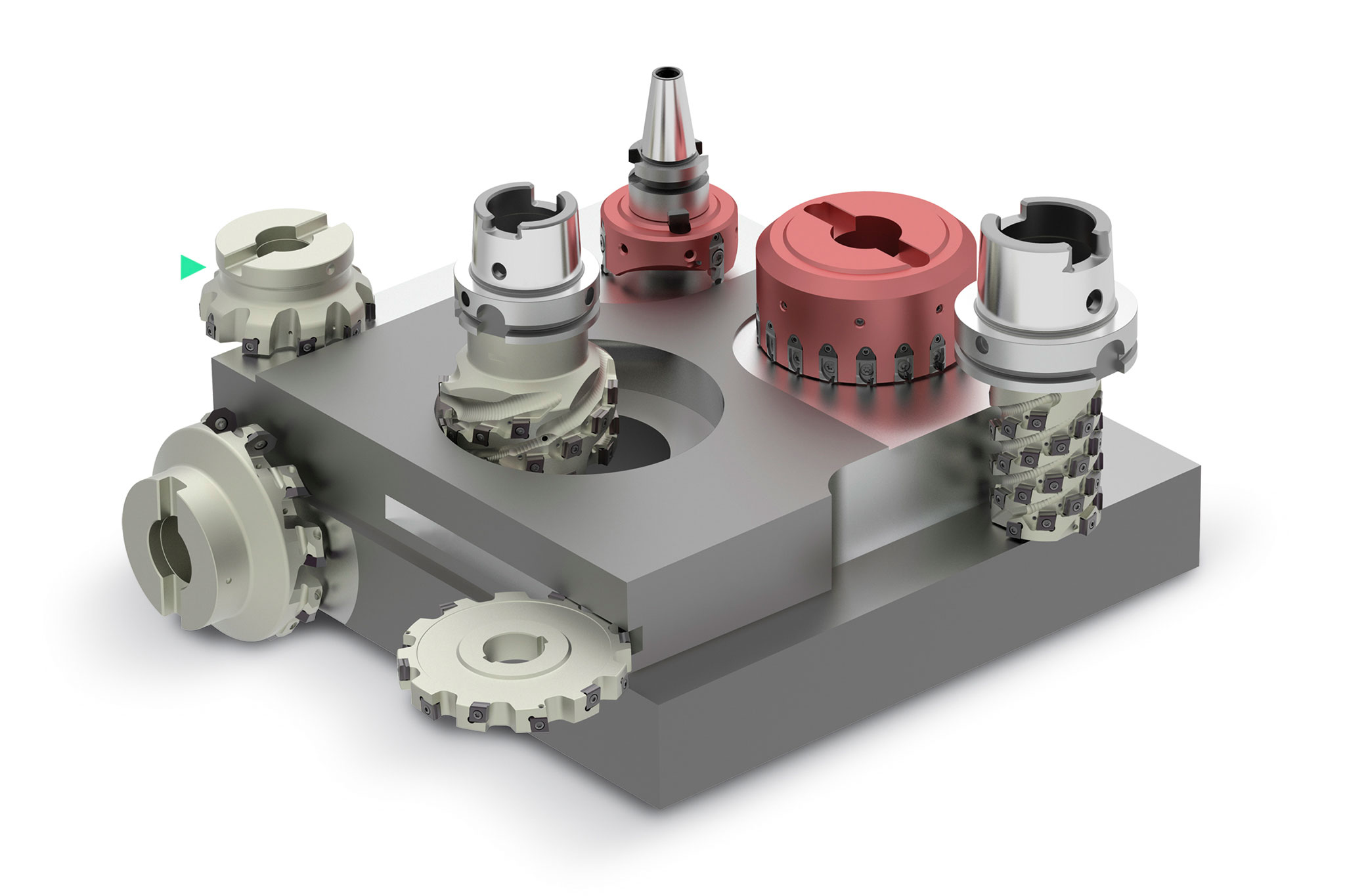 In this illustration, the focus is on the shoulder milling cutters from MAPAL.