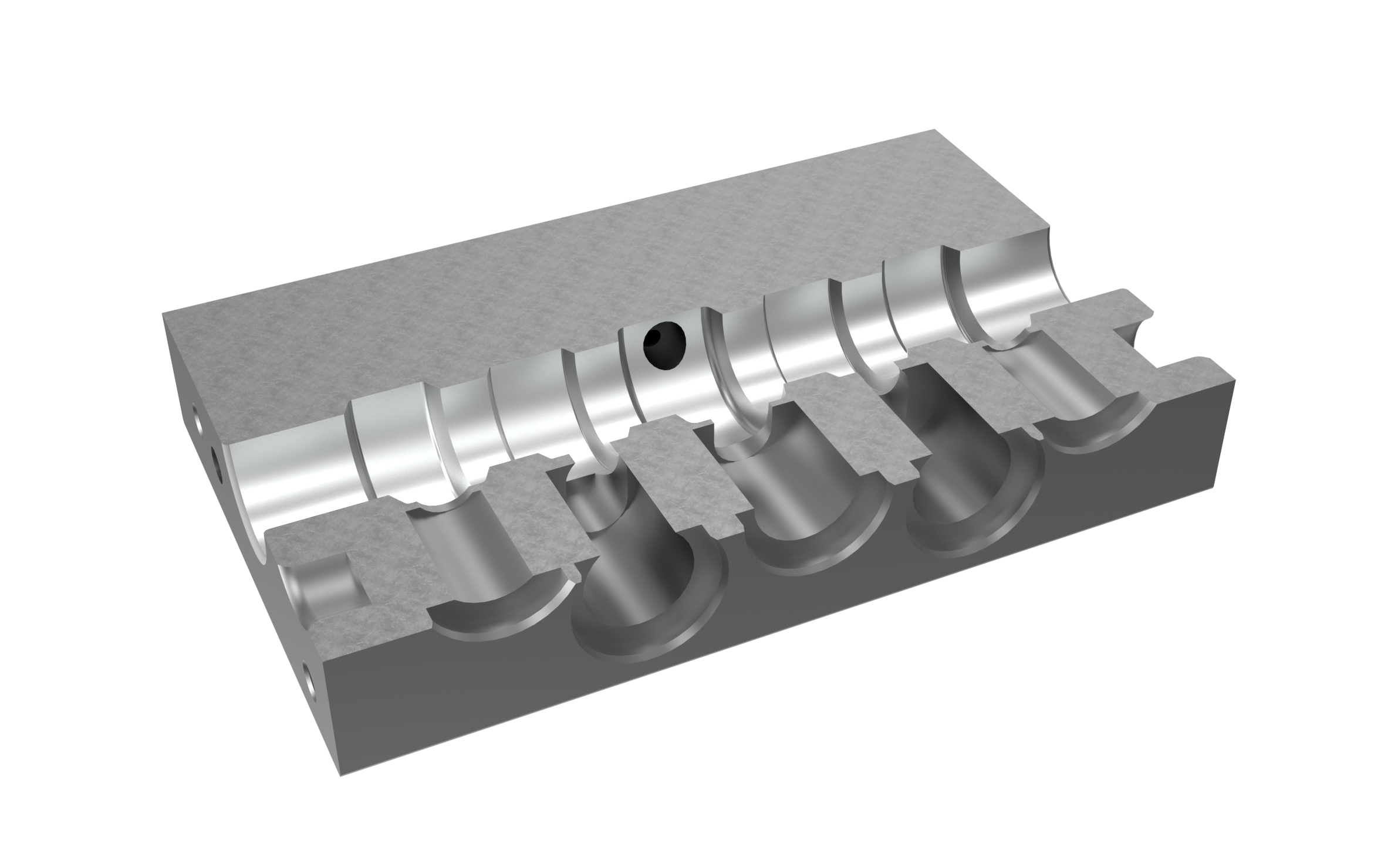 Machining pneumatic valve housing