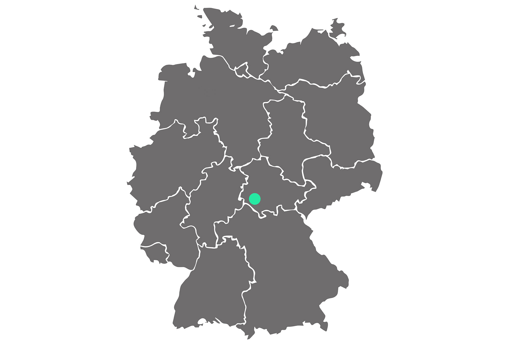 The MAPAL site in Meiningen is marked on a map of Germany.